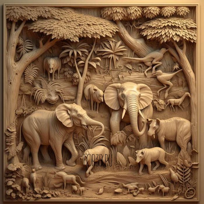 Zoo серия 4 3d stl модель для ЧПУ